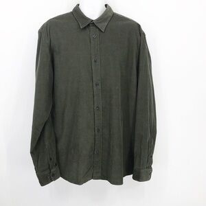 Selected Homme Regular Fit Military Green Corduroy Shirt Sz 18 Neck